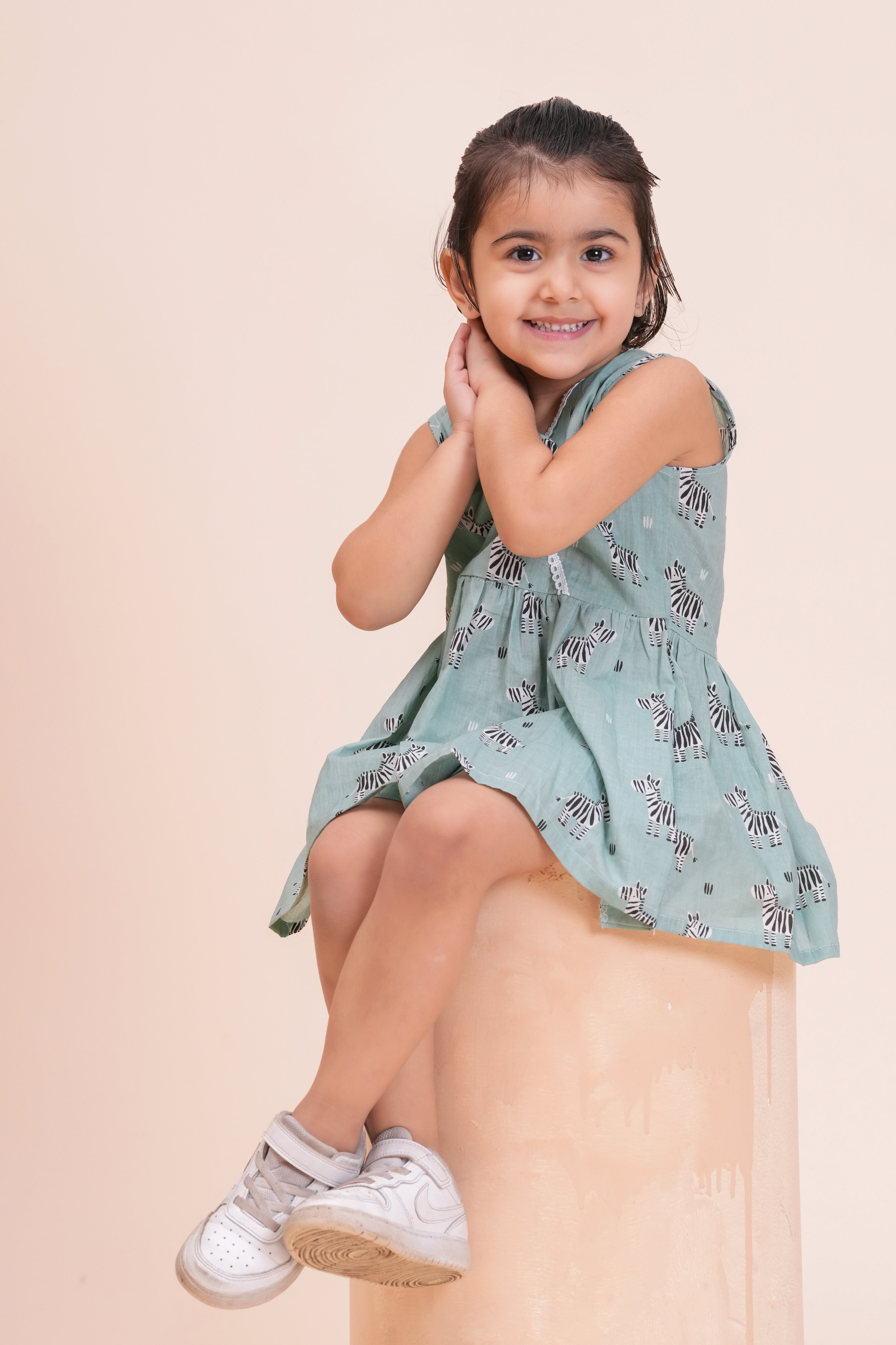 Girls Pure Cotton Printed Top and Shorts Set | Sleeveless V-Neck Summer Co-Ord Outfit for Toddlers and Girls | Soft Breathable Casual Wear