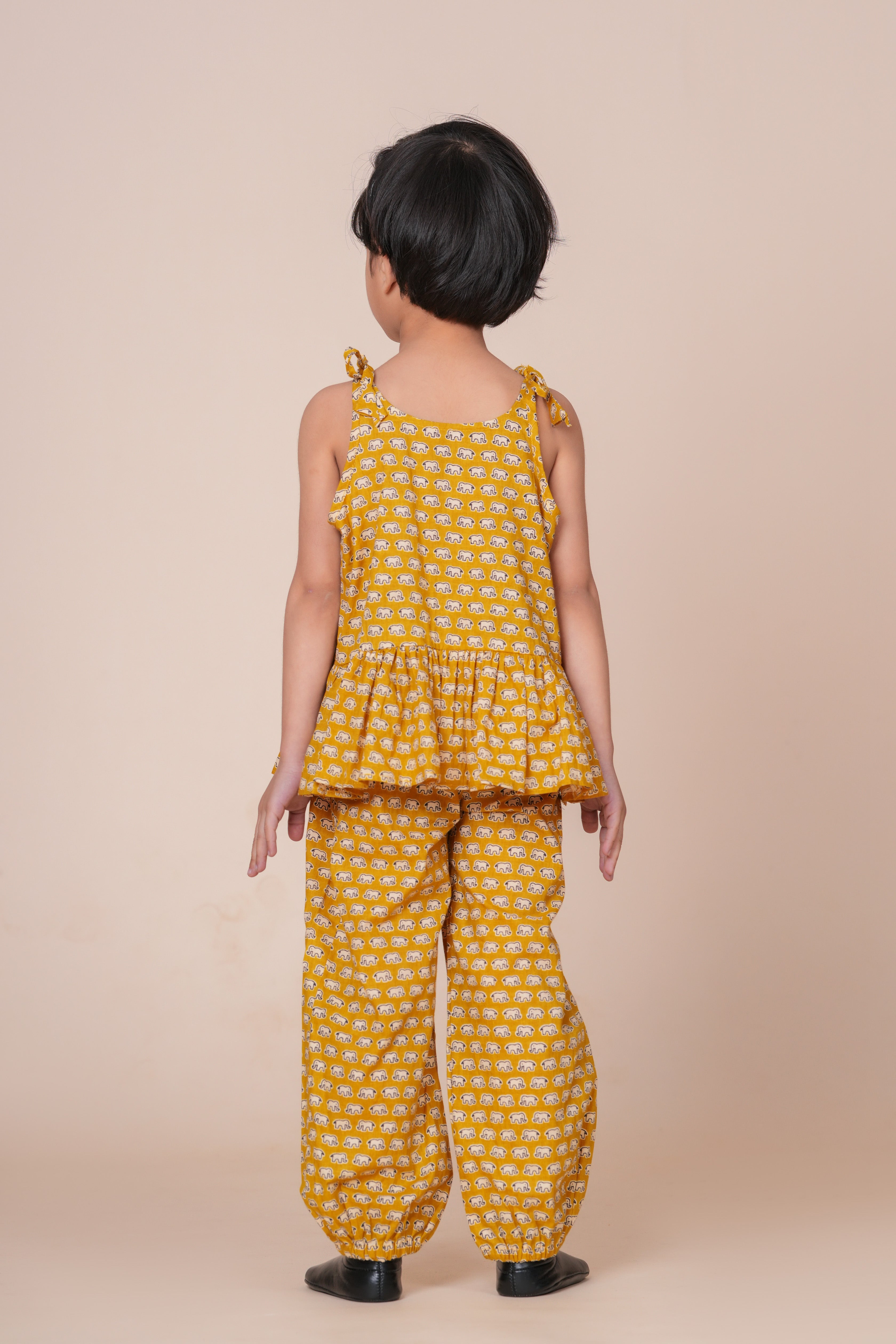 Girls Pure Cotton Top with Pant Set | Animal Printed Sleeveless Top with Palazzo Pants | Soft Breathable Co-ord Outfit