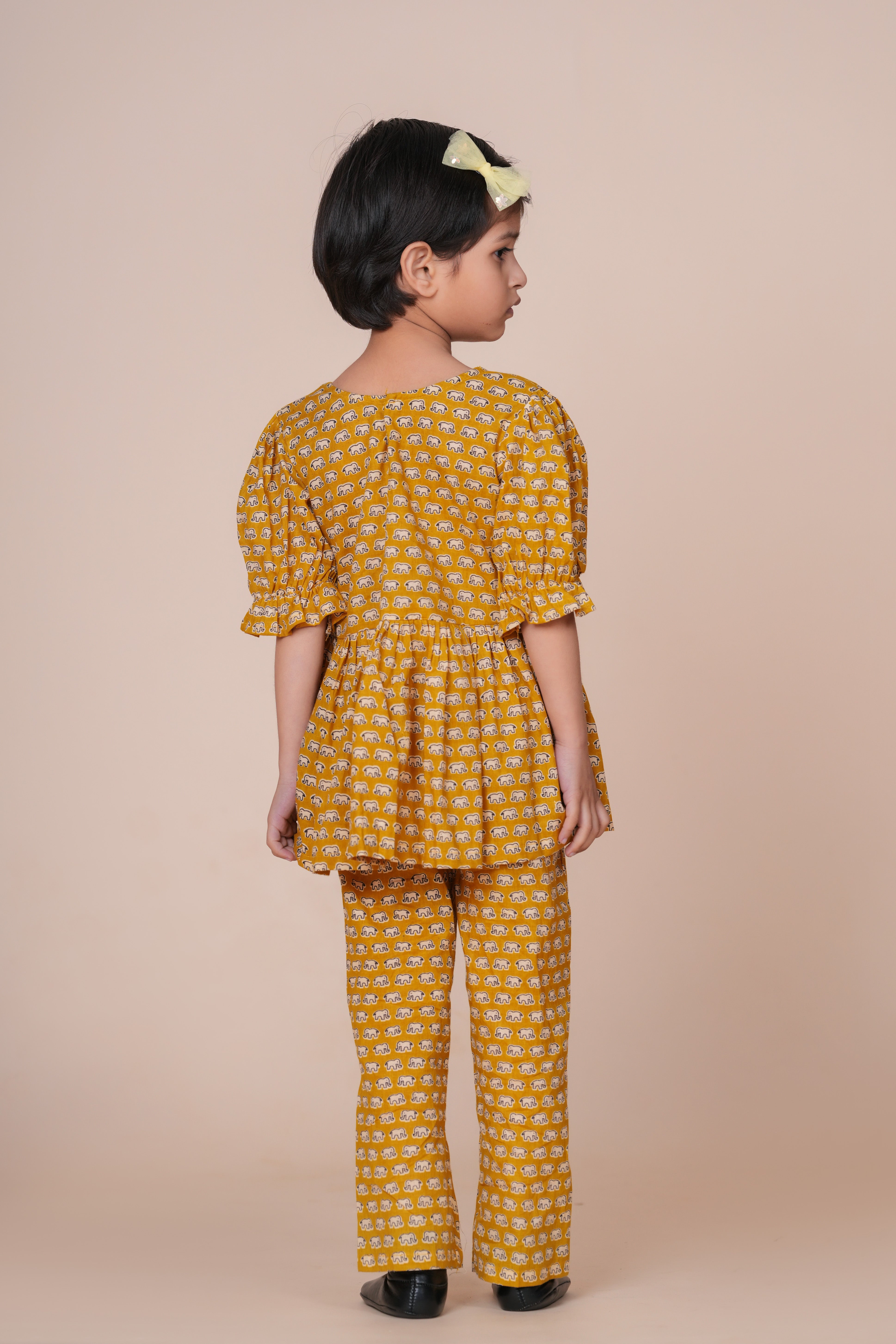 Girls Kids Pure Cotton Top and Pant Set | Printed Half Sleeve Top with Palazzo Pants | Soft Breathable Co-Ord Outfit
