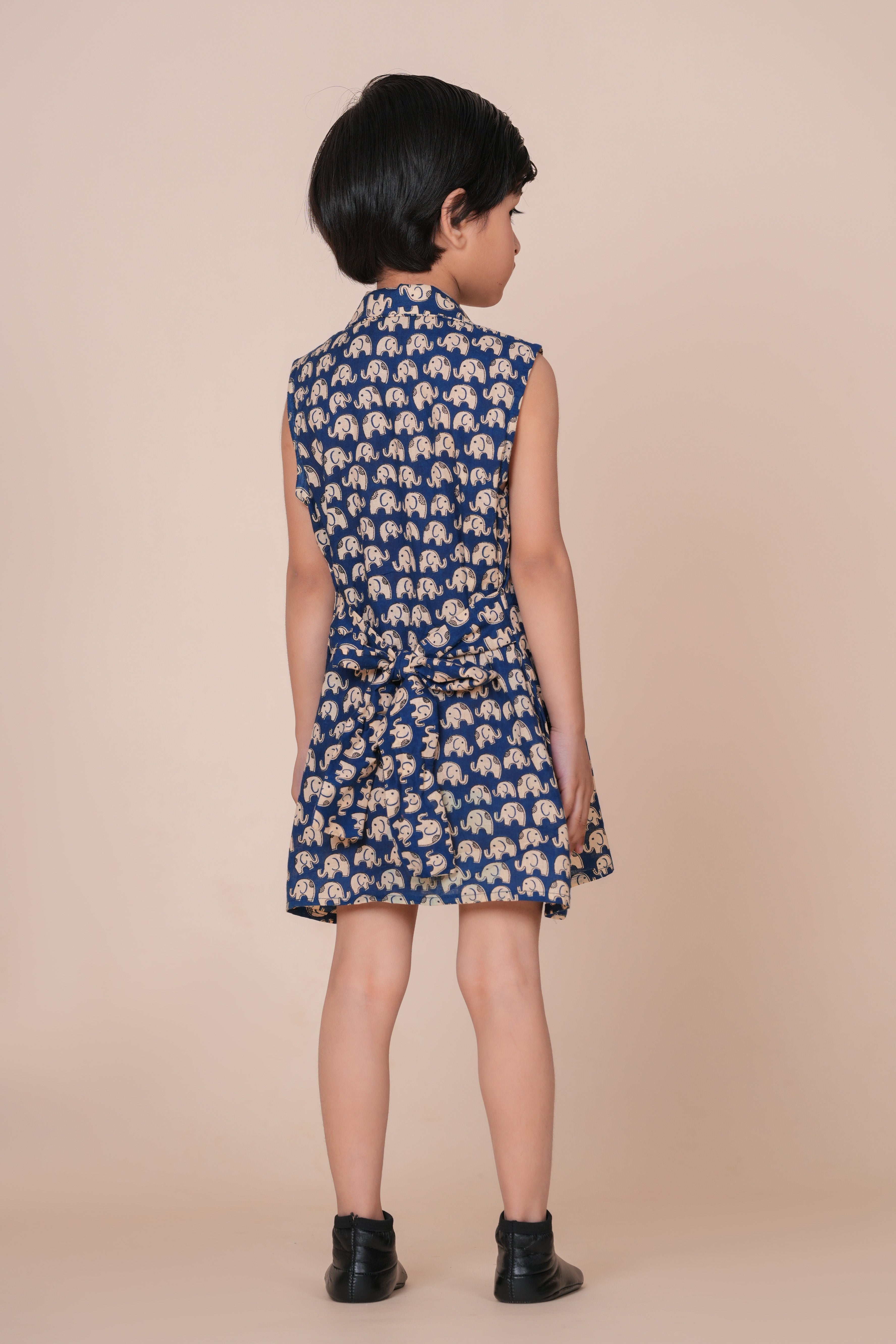 Girls Kids Pure Cotton Sleeveless Flare Dress | Animal Printed One-Piece Dress | Soft Breathable Cotton Outfit