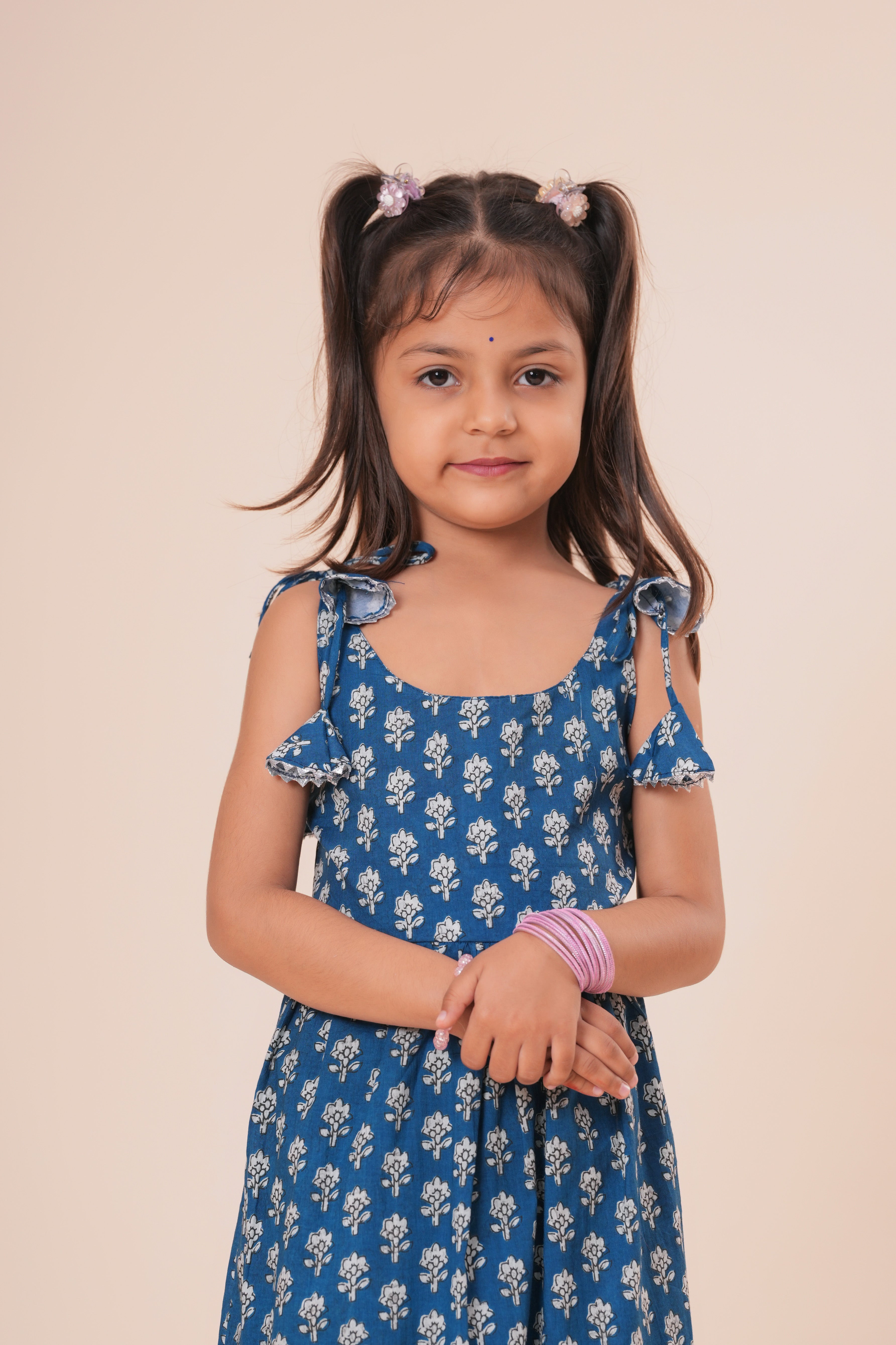 Girls Kids Pure Cotton Sleeveless Kurti with Pant Set | Printed Kurti Top and Palazzo Set | Comfortable Ethnic Co-Ord Outfit