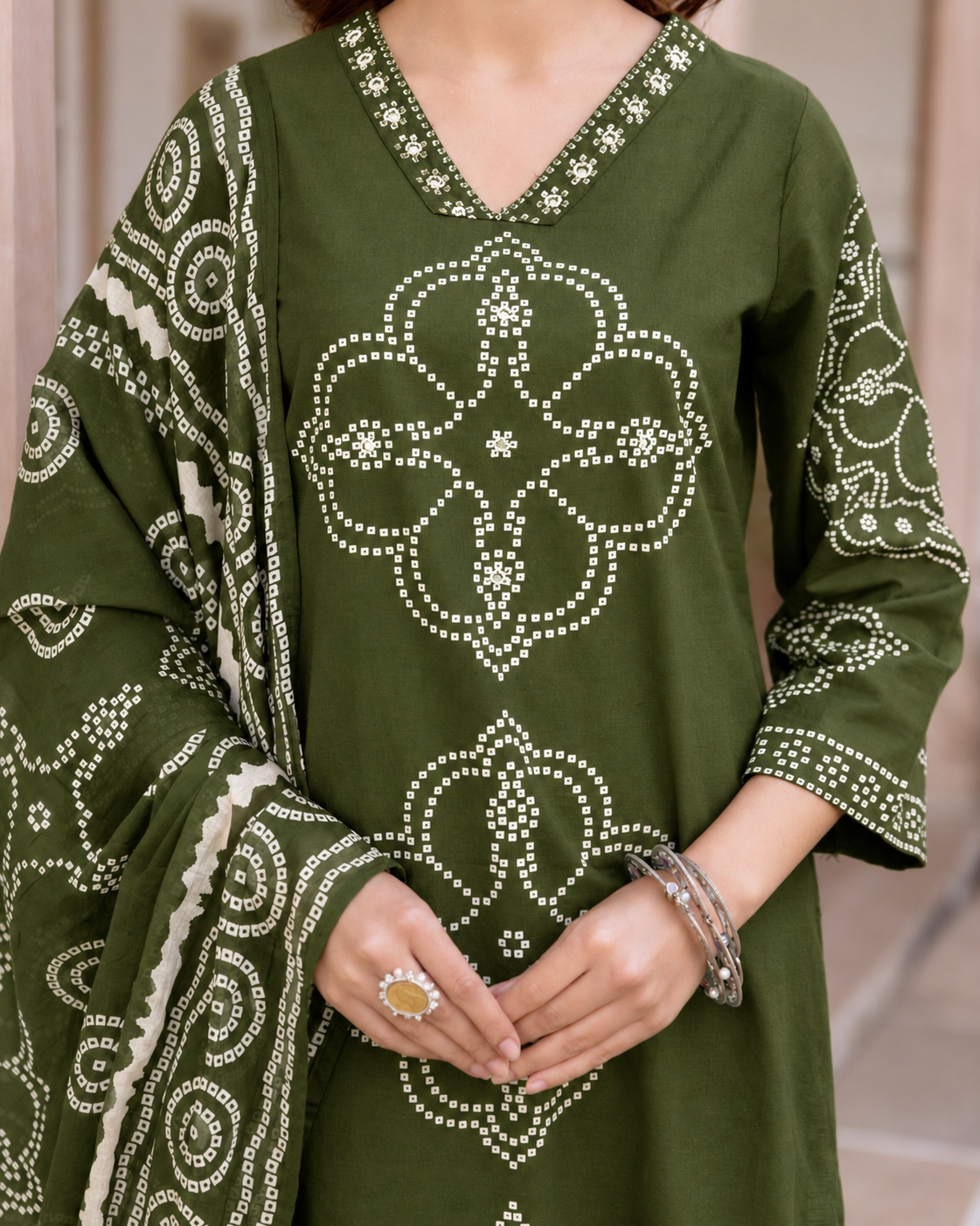 MEERA FAB Women's Pure Cotton Straight Kurta Set with Palazzo Pants & Dupatta|Ethnic wear|Kurti Suit Set for Women