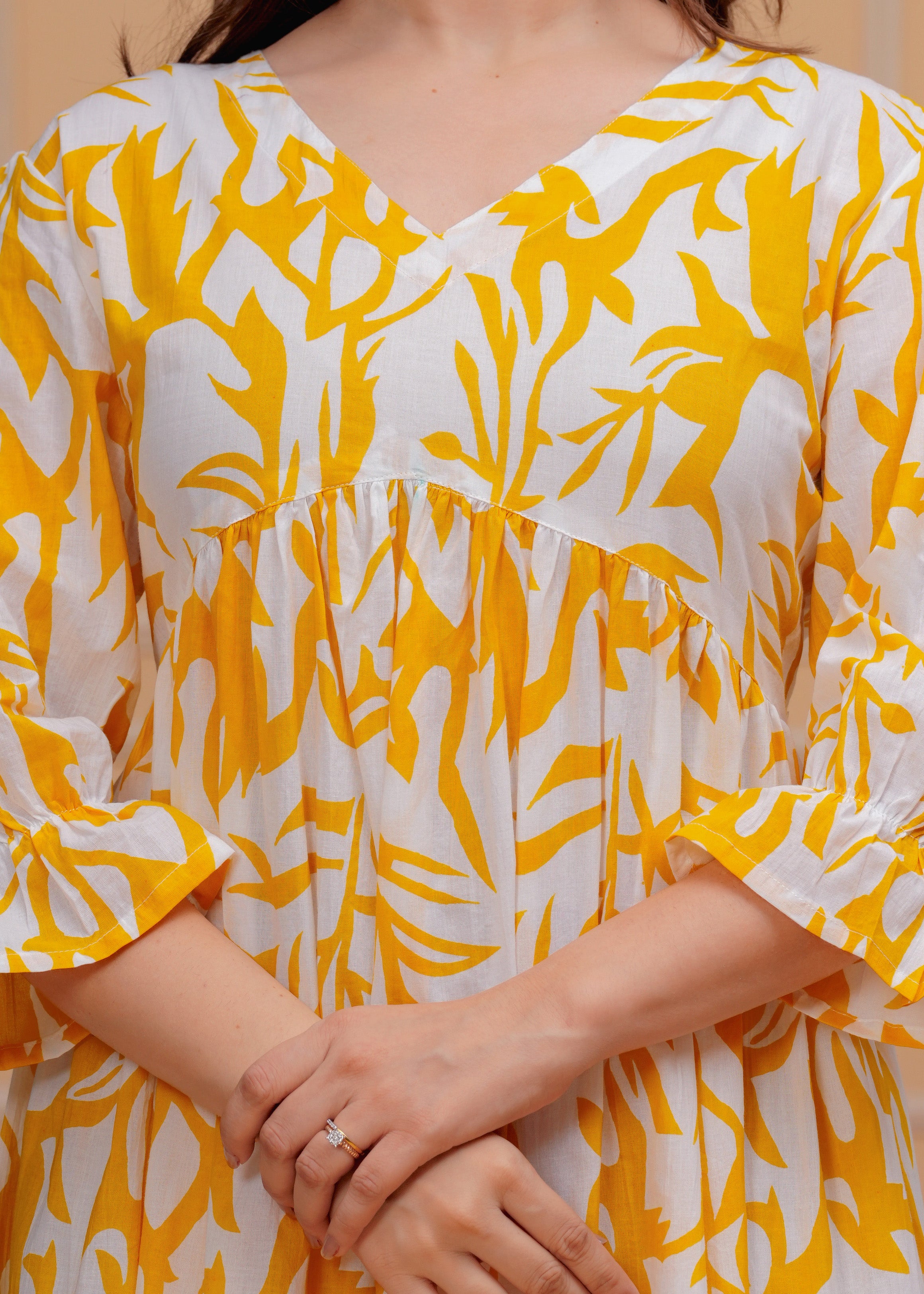 MEERA FAB Women's Pure Cotton Regular Fit Anarkali Floral Printed Regular Kurta