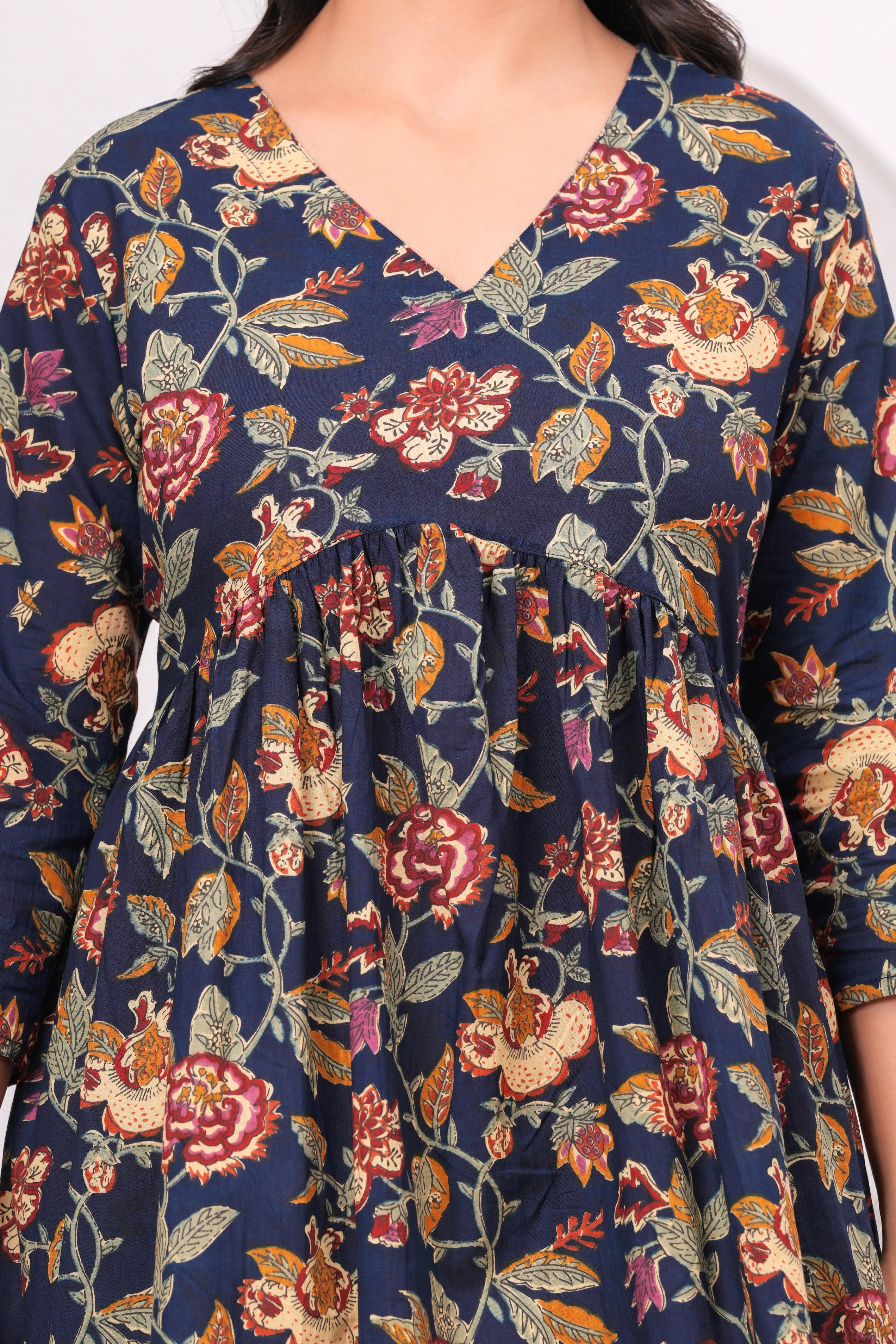 MEERA FAB Cotton Short Kurti Stylish Women's Floral Printed Top