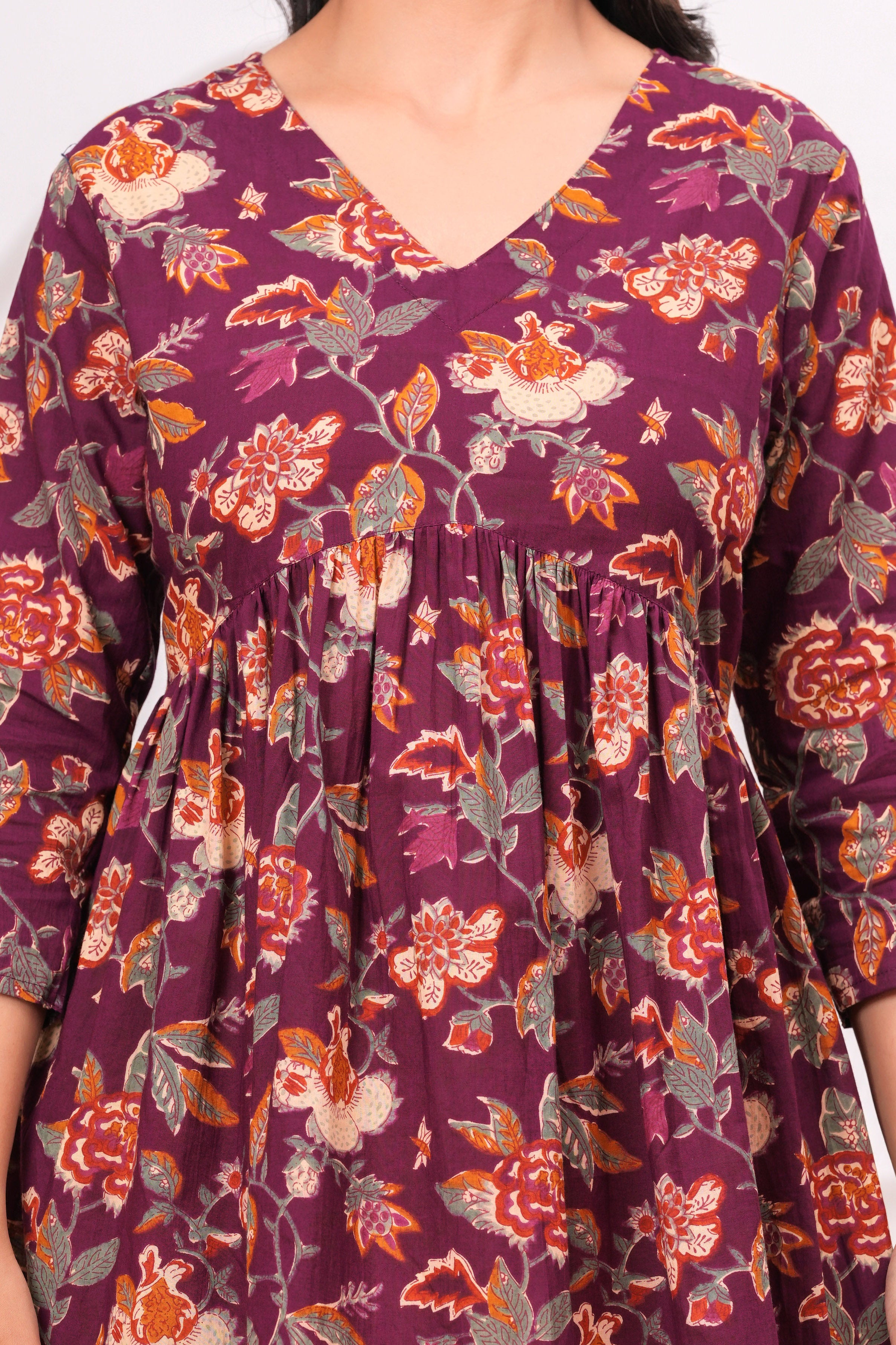 MEERA FAB Cotton Short Kurti Stylish Women's Floral Printed Top