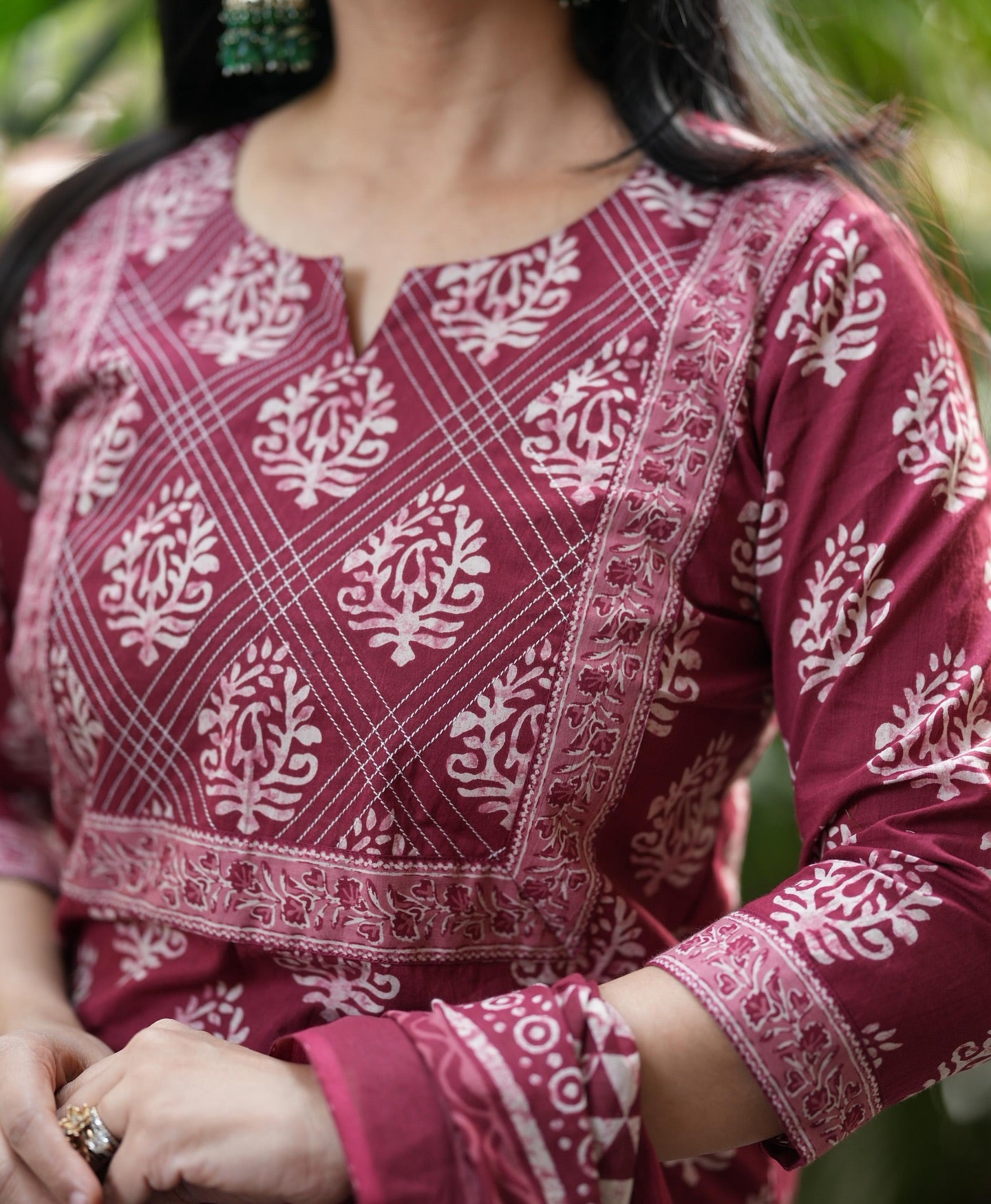 MEERA FAB Women's Pure Cotton Printed Straight Kurta Set with Palazzo Pants & Dupatta