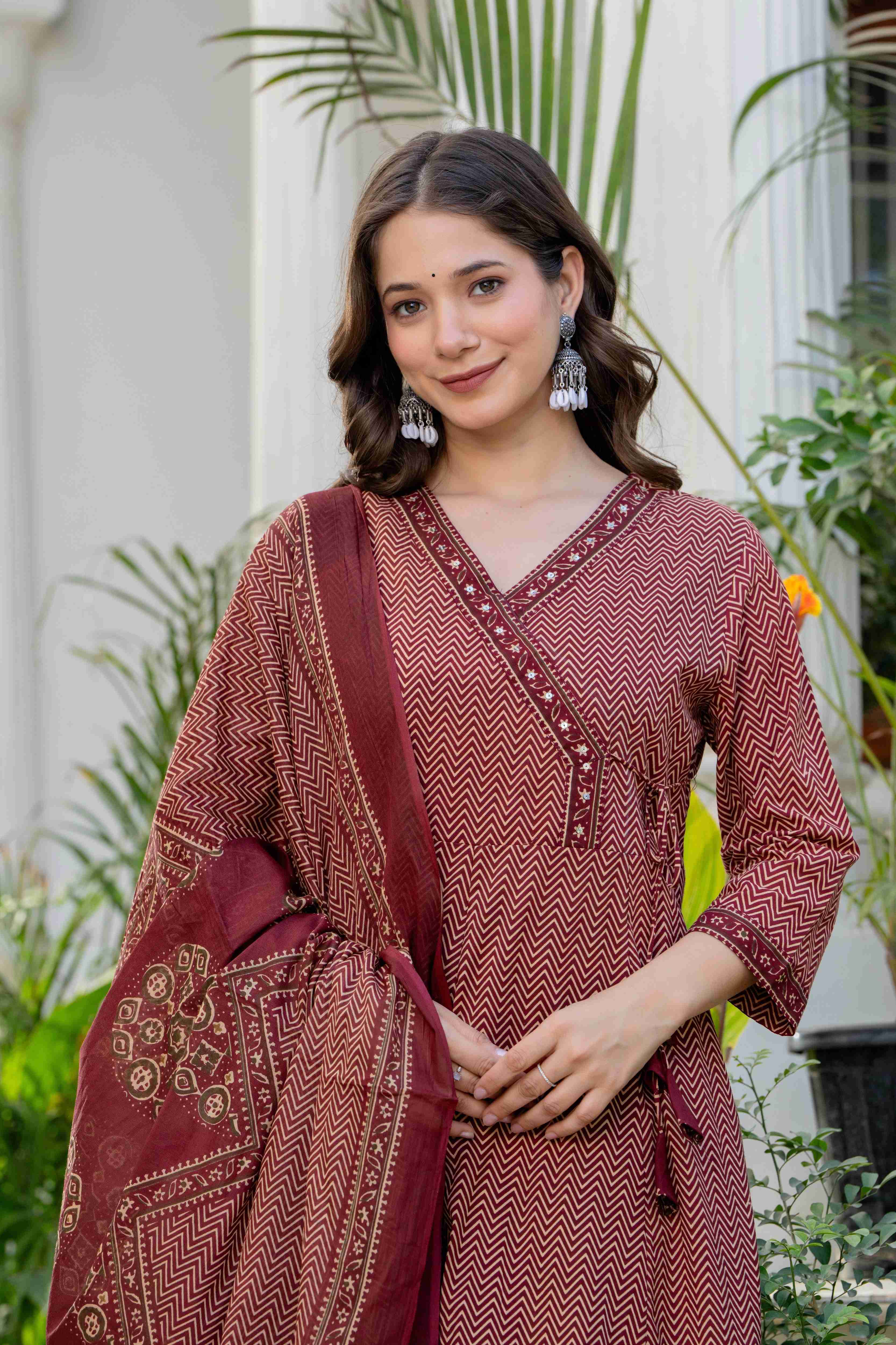 MEERA FAB Women Printed Regular Pure Cotton Kurta with Palazzos & With Dupatta