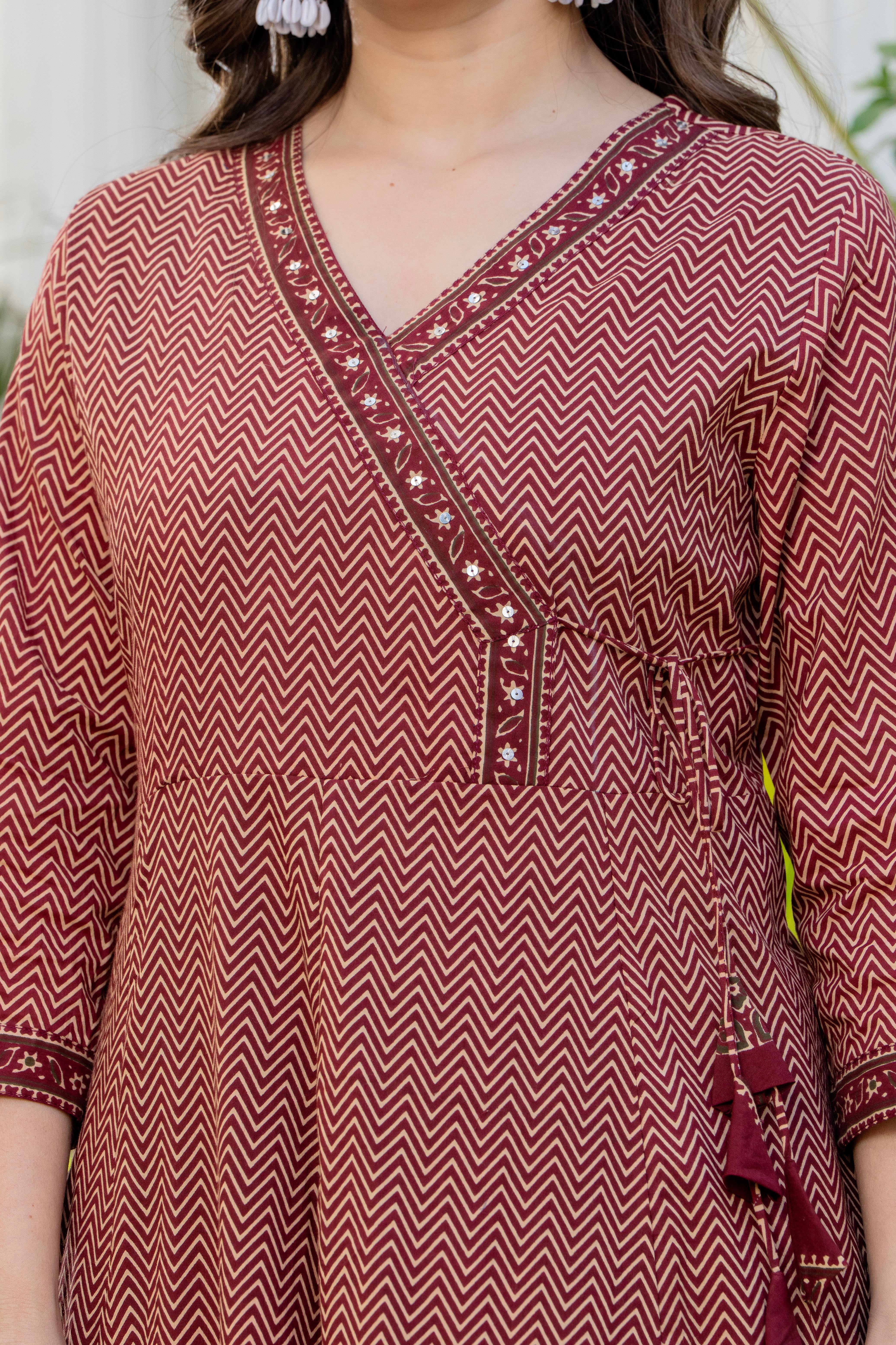 MEERA FAB Women Printed Regular Pure Cotton Kurta with Palazzos & With Dupatta
