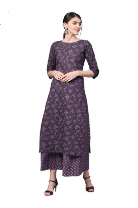 Women Printed Kurta with Palazzo GREEN MF-100
